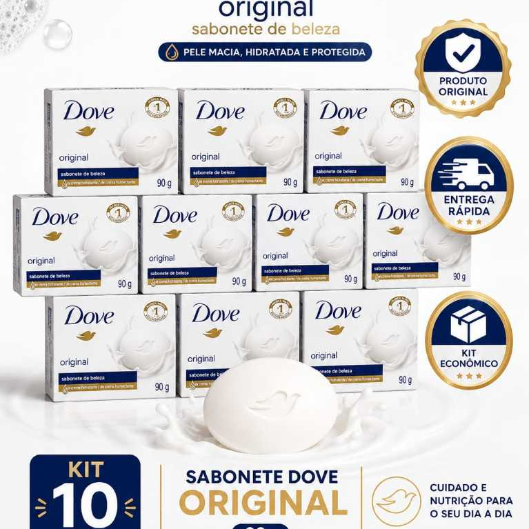 Sabonete Dove Original em barra 90g - kit 10 unidades