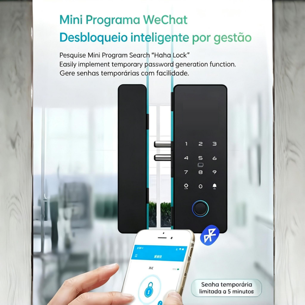 KODI Fechadura De Porta Inteligente Resistente A Eletrônica De Impressão Digital Para De madeira -M4 — imagem 2 de 2