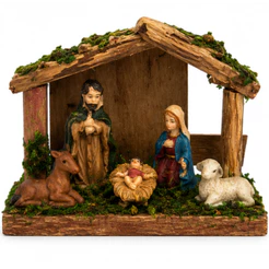 Presépio Natal Sagrada Família Menino Jesus Presente Enfeite Decoração Natalina Maria José