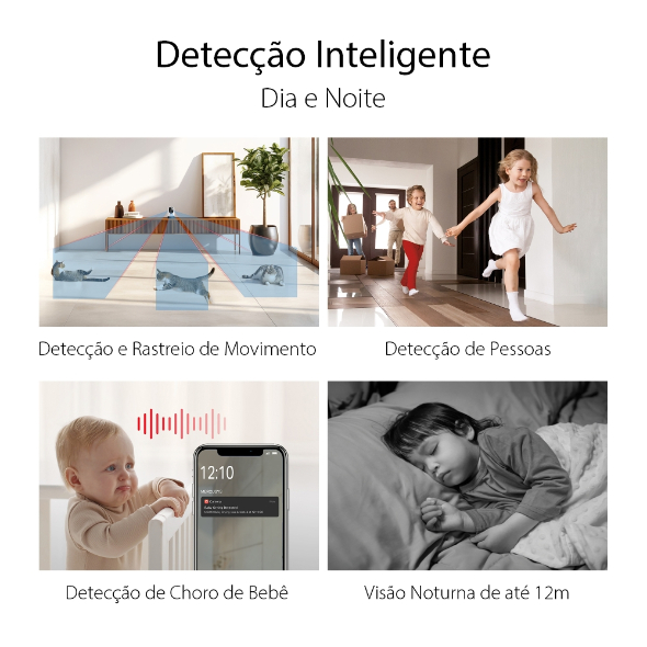 Camera MC210(2.un) - Câmera de Segurança Interna Wi-Fi 360 2K, Visão Noturna, Detecção de Movimento Mercusys — imagem 2 de 2