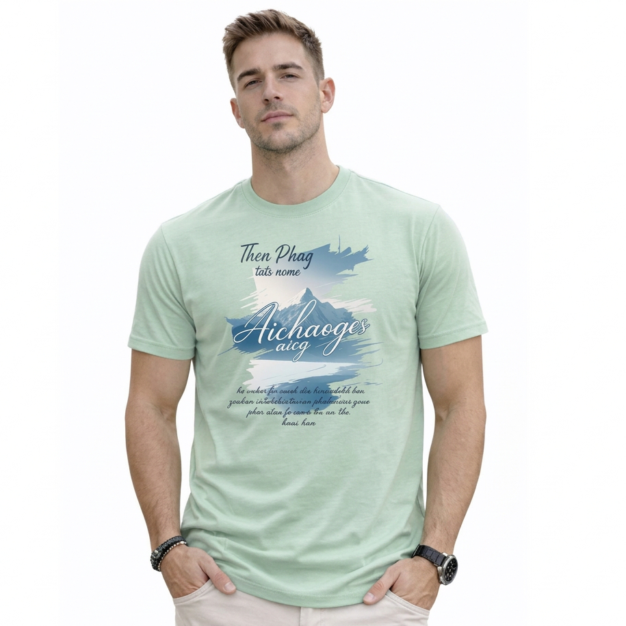 Camiseta Masculina Estampada Algodão Gold Premium – Conforto e Estilo Exclusivo