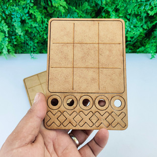 Jogo da Velha MDF Cru Kit Educativo Infantil para Pintar e Personalizar