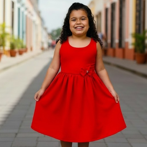 VESTIDO INFANTIL MENINA PRINCESA VERMELHO LUXO FESTA ANIVERSÁRIOS FORMATURA CASAMENTO IGREJA DIA DAS CRIÃNÇAS