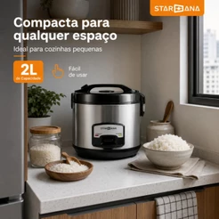 Panela elétrica de arroz Elgin, capacidade para 18 xícaras, 4 litros, 700 watts