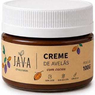Creme de AVELÃ COM CACAU - 100g - Sem glúten, sem leite, sem soja, açúcar demerara