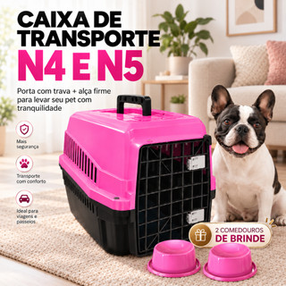 Caixa de transporte viagem N4 E N5 seguro resistente com alça para cachorro cães gato