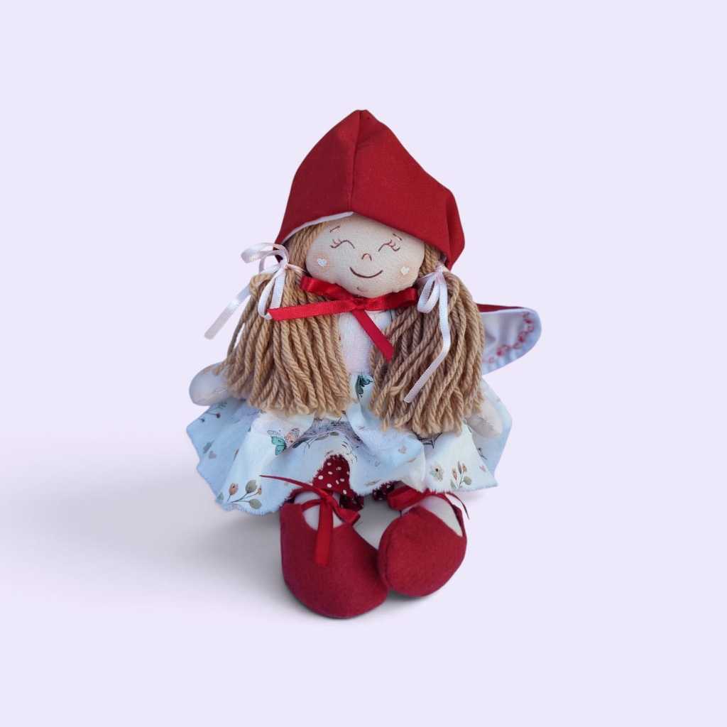 Atelie das Marocas Boneca de Pano Artesanal Chapéuzinho Vermelho Lobo Mau Vovózinha Infantil Artesanato menina grande