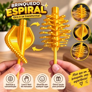 Brinquedo Espiral 3D Giratório Sensorial Fidget Anti Estresse, brinquedo, sensorial, espiral