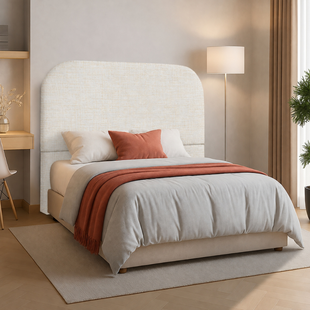 Cabeceira Cama Box Estofada Organica Linho Solteiro Casal Queen King Moderna