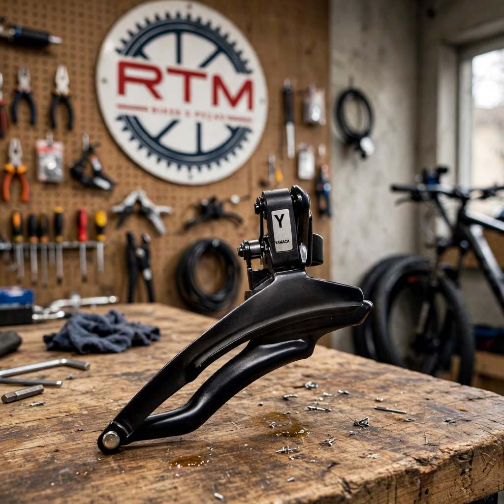 CÂMBIO DIANTEIRO YAMADA 6V E 7V PUXA BAIXO PRETO PARA BIKE MTB — imagem 2 de 2
