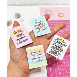 Mini Cartão Com Frases Motivacionais, Cartão para Encomendas, Frases Evangélicas e Cristãs, 4X5CM, 40-240 Unidades