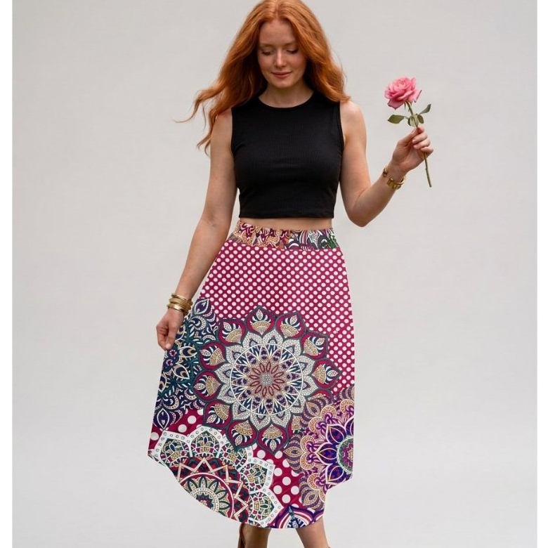 Saia midi Feminina, Cintura Alta evangelica lapis Sofisticada Elegante boho tecido viscose Tendencia Despojada Casual