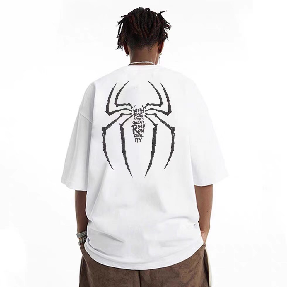 Camiseta Oversized Unissex 100% Algodão,Plus Size Estampa Streetwear Moderna, Casual para Dia a Dia Respirável C4090