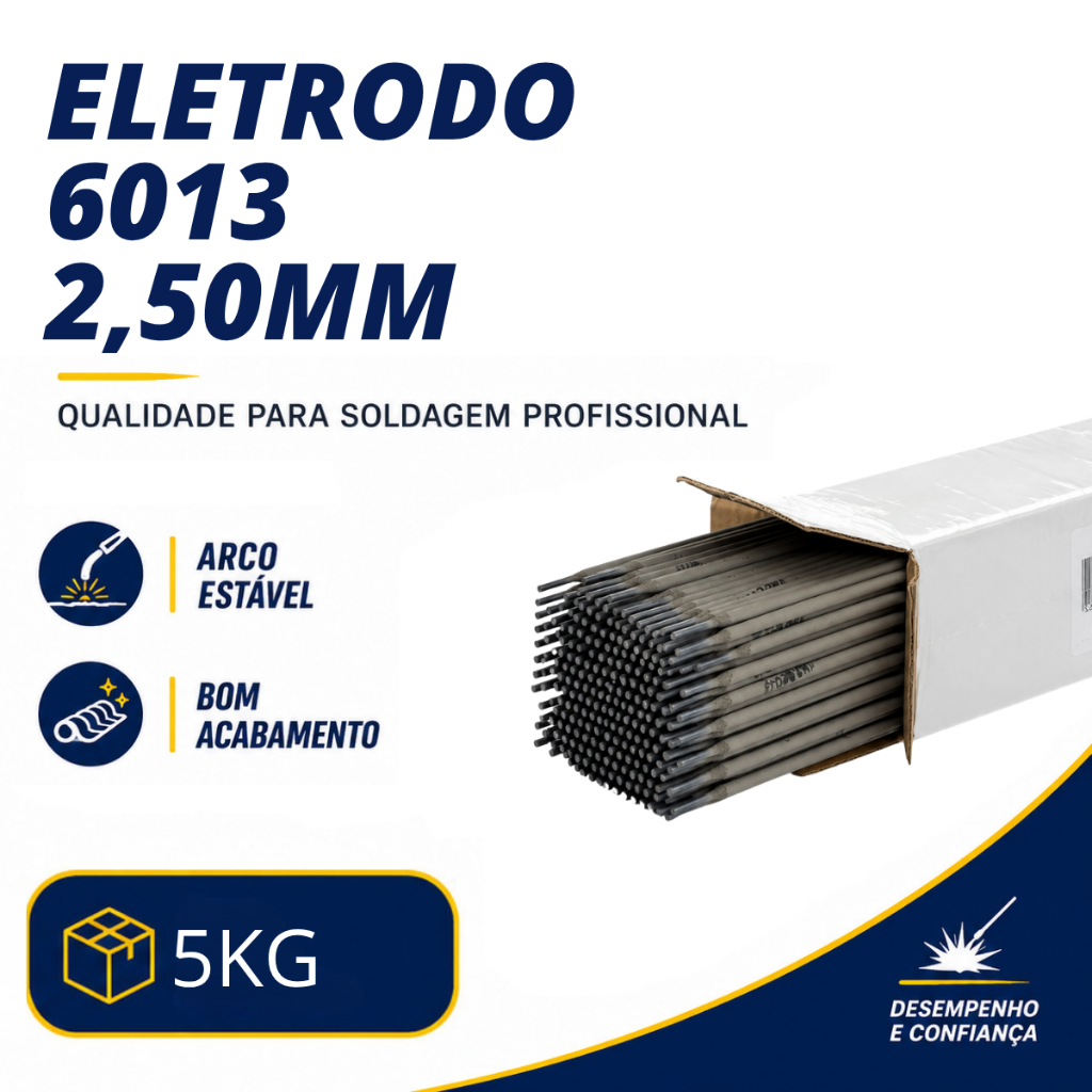 5kg Eletrodo 6013 de 2,50mm (Cinza) - Soldaforte