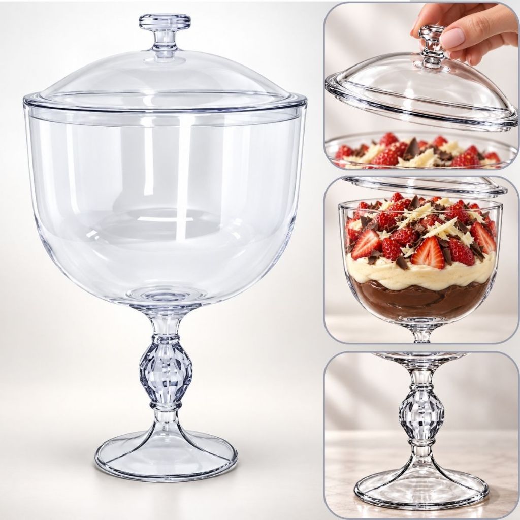 1~6 Taça Americana Exclusive Com Tampa 1,250ml - Transparente(CHOCO) OFF