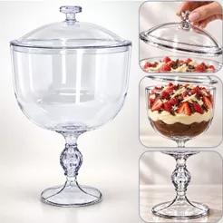1~6 Taça Americana Exclusive Com Tampa 1,250ml - Transparente(CHOCO) OFF