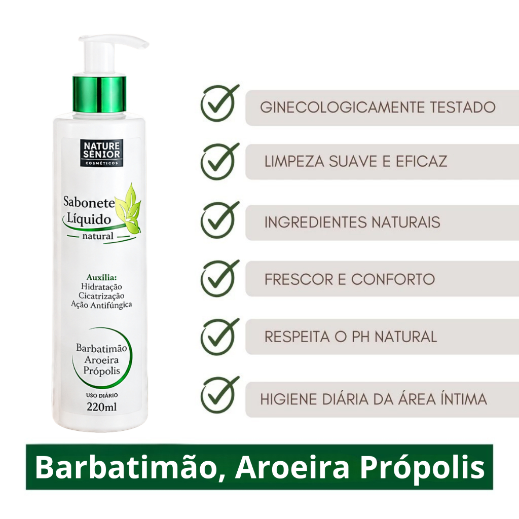 Sabonete Íntimo Eficaz Contra Candidíase De Repetição E Vaginose Barbatimão, Aroeira e Própolis — imagem 2 de 2