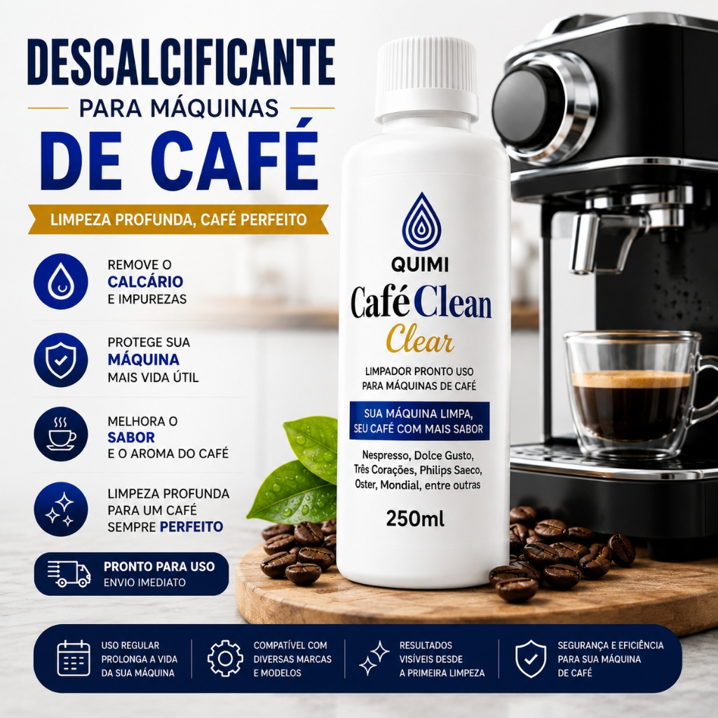 Descalcificante Limpa Cafeteira Expresso Maquina Nespresso Dolce Gusto 3 Corações Café Dentro Limpez