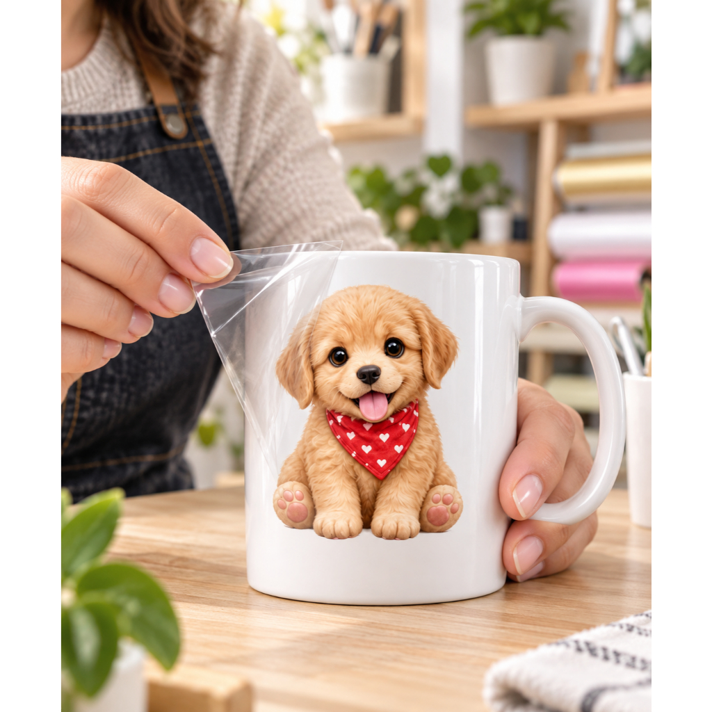 Adesivos DTF UV Cachorrinhos. Alto relevo e brilho. Ideal para Canecas, Copos e Garrafas — imagem 2 de 2