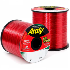Linha de Monofilamento Mazzaferro Araty Red Spider - Vários Espessuras