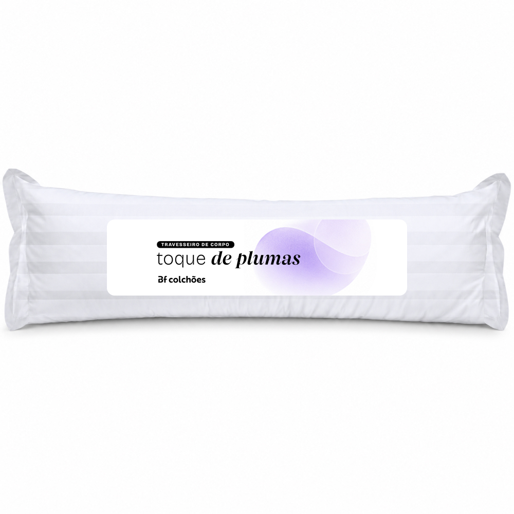 Travesseiro de Corpo com Fronha Percal 130x50cm BF Colchões