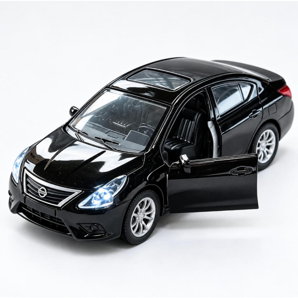 Miniatura Nissan Versa 1:36 Metal Luz Som Fricção Carro Colecionável Premium 12cm