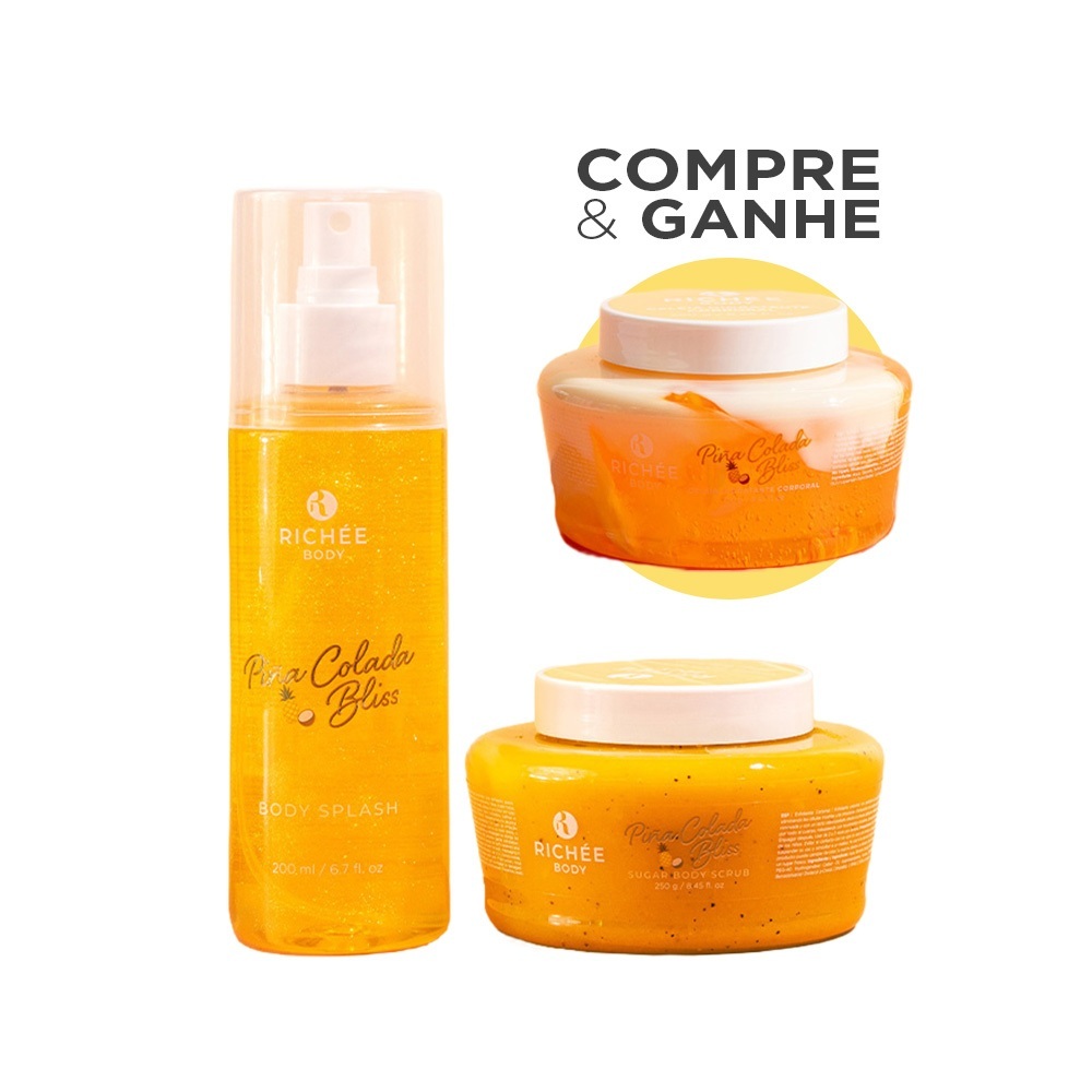 Compre Kit Esfoliante e Body Splash Piña Colada e GANHE Geleia Hidratante