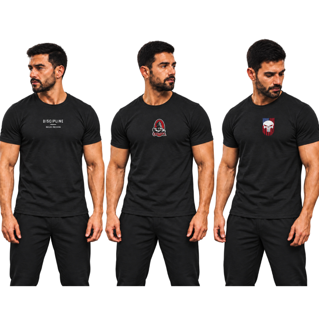 Camiseta Masculina Academia Dry Fit Confortável para Treino 3 Unidades