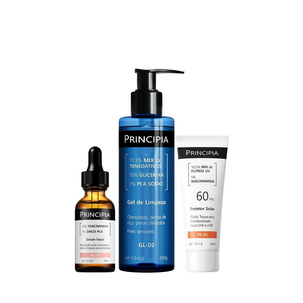 Principia Kit Peles Oleosas Sensíveis (travel-size version) GL-02 200g + NC-10 + PS-01 FPS 60