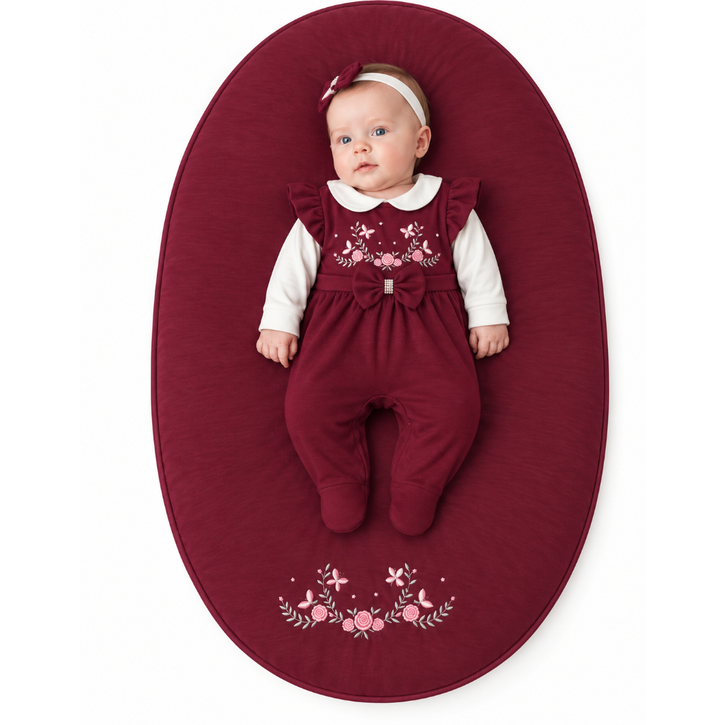 Saída Maternidade Menina Aurora Ramos 04 peças Roupa de Bebê Menina