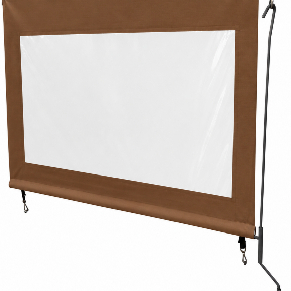 Kit peças para Toldo Cortina Vertical | Lona 6,00 x 1,50 com Visor Transparente *sem tubos* Garagem