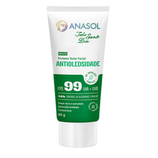 Protetor Solar Facial Anasol FPS 99 Antioleosidade 14h Controle de Sebo 40g Todo Santo Dia