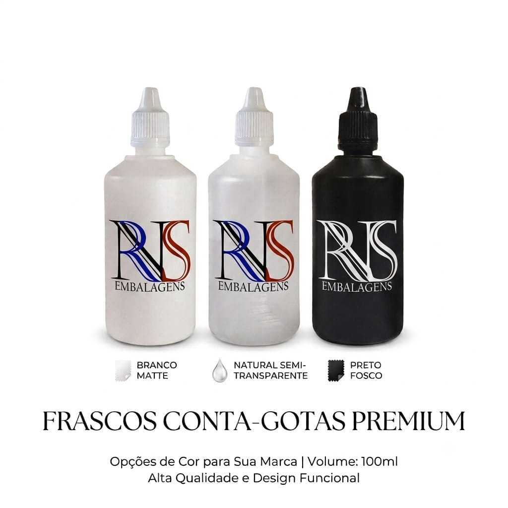 02 Frasco Plástico 100ml Conta Gotas - Ref 14972