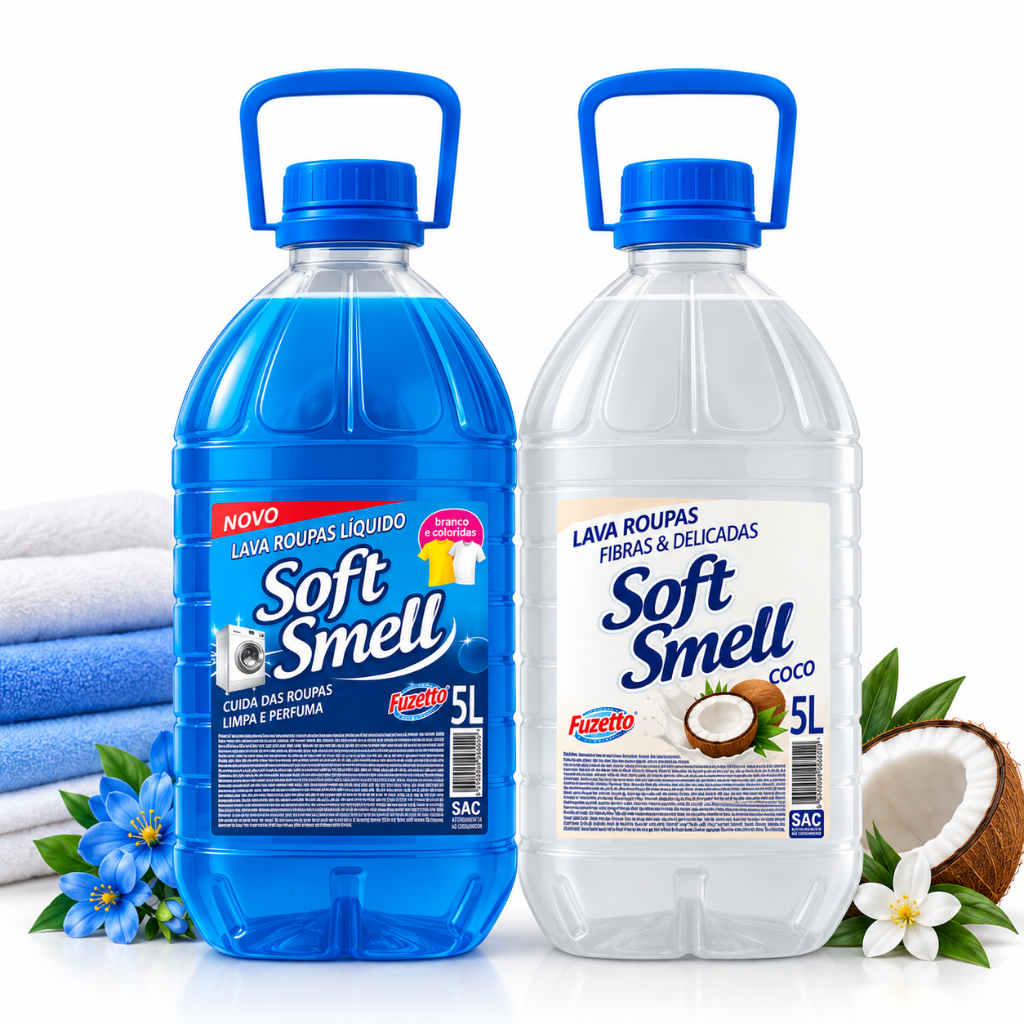 Lava Roupas Fuzetto Soft Smell 5L – Limpeza Poderosa e Perfume que Fica