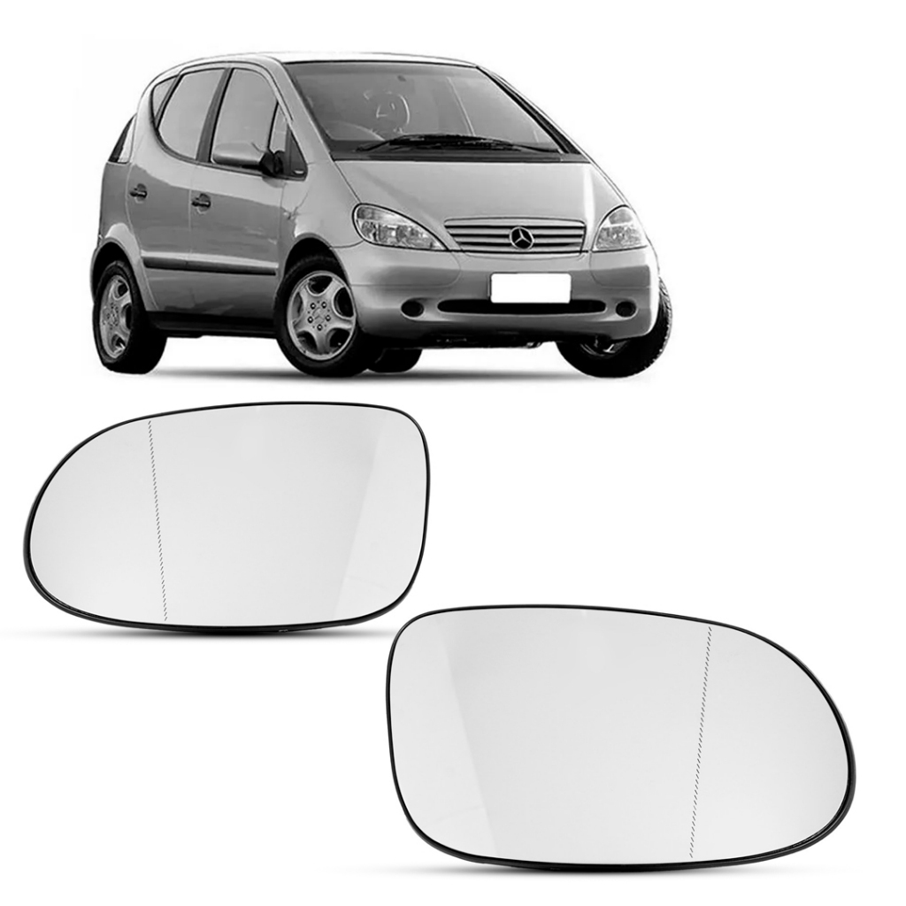 LENTE RETROVISOR MERCEDES CLASSE A ANO 1999 Á 2005 LENTE BRANCA SEM AQUECEDOR