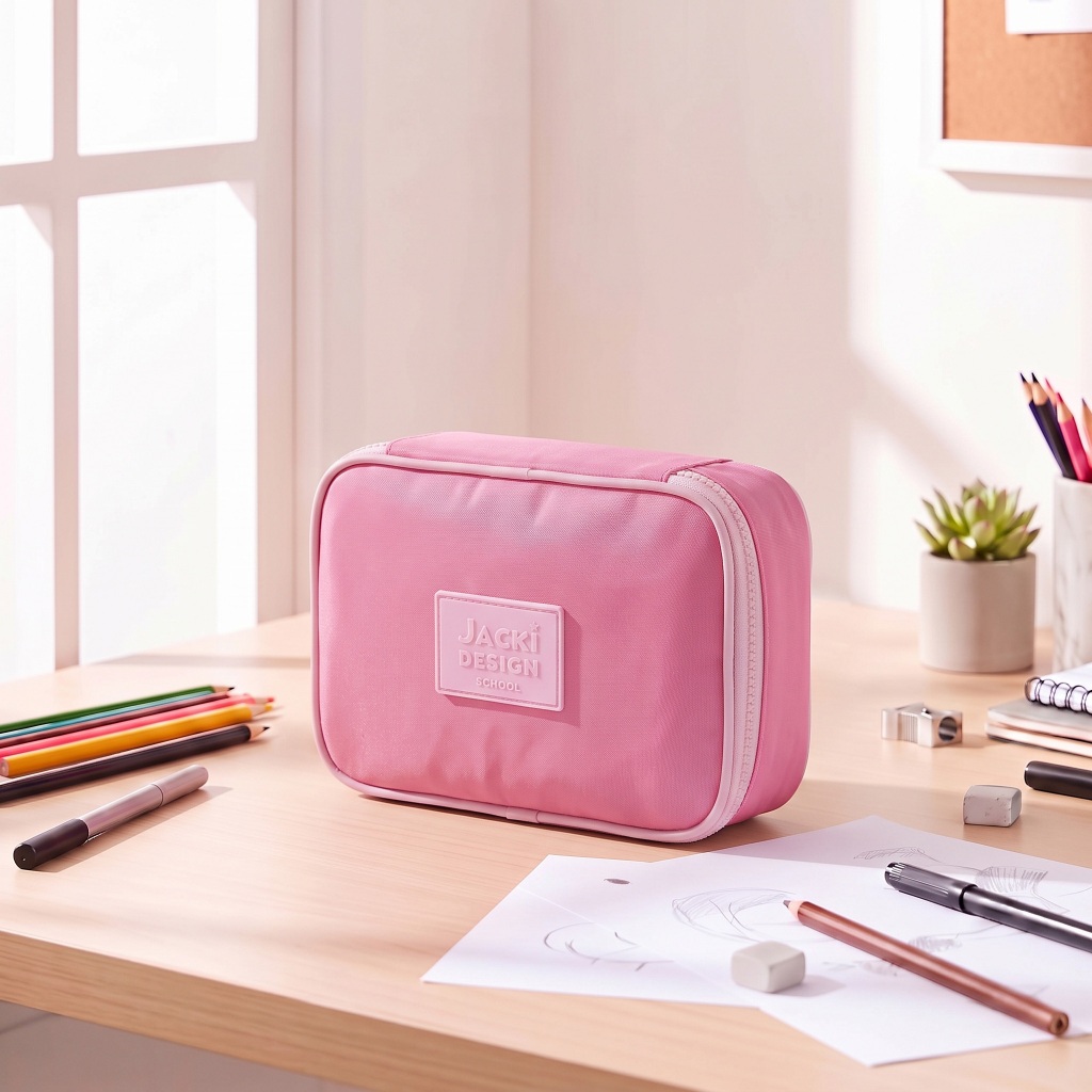 Estojo Box Organizador Escolar com Divisórias e 24 Elásticos