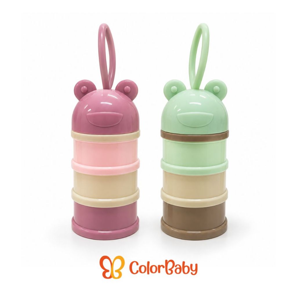 Pote de Armazenamento de Alimento Infantil - 3 Camadas empilháveis c/ Bico de Garrafa p/ Bebês