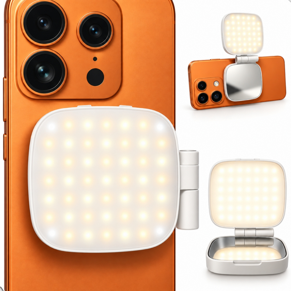 Luz Celular Portatil Ring Light Magnético LED Preenchimento Bateria Recarregável USB C