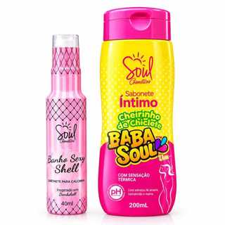 Kit Feminino Higiene Pessoal Sabonete Íntimo + Perfume Para Roupas Íntimas Baba Soul