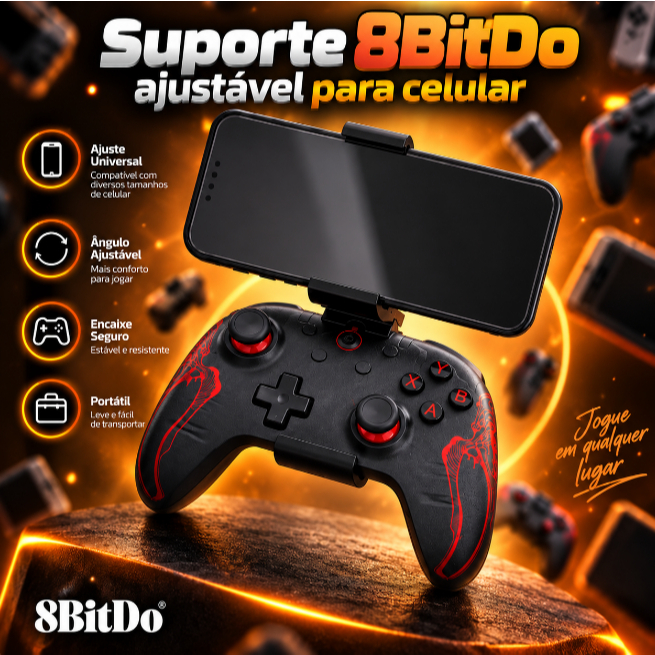 Suporte 8BitDo ajustável para celular - Reforçado