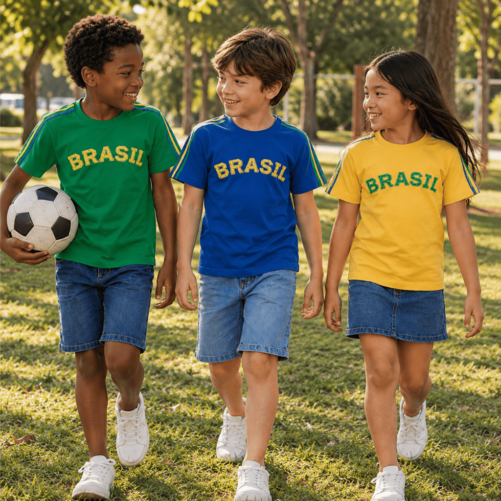 Blusa em meia malha Brasil