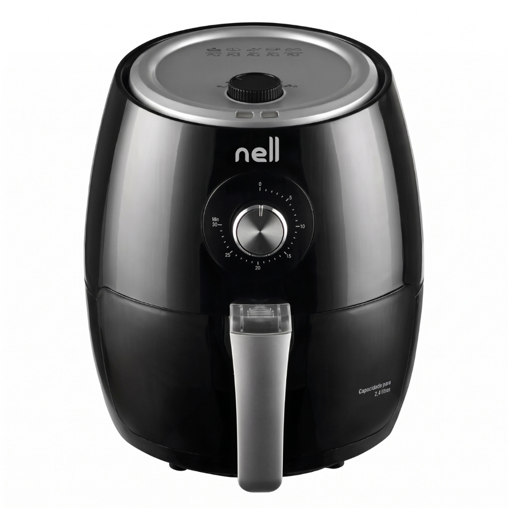 Fritadeira Elétrica Air Fryer Nell Smart 2,4L - 110V Preta MAF250, Cesto Removível