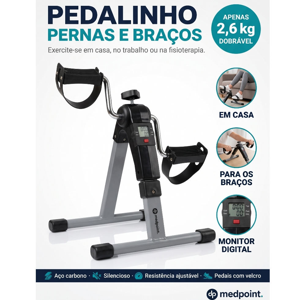 Mini Bicicleta bike Compacta portátil com display indoor Para Exercício Ergométrica fisioterapia pedal