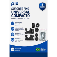 Suporte Universal Fixo P/ Smart TV LED LCD 4K Parede Painel 10 a 100 Polegadas