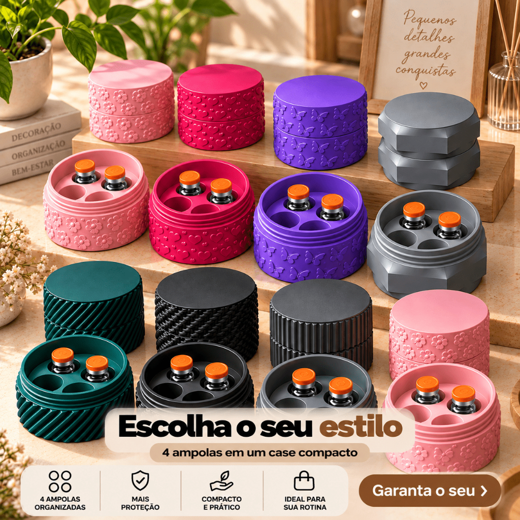 Porta Ampolas Organizador Compacto para 4 Frascos 3ml e 5ml — imagem 2 de 2