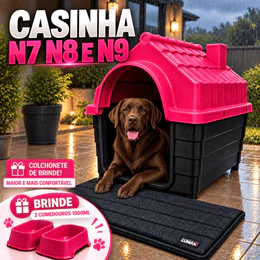 Casinha Plástica Desmontável Cachorros Cães Grande Porte N8 N9