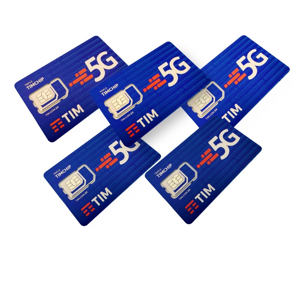 Chip Tim Pre Pago 5G 1 Unidade Triplo Corte Nano Micro Mini Sim Card Todos DDD do 11 ao 99 Novo Lacrado — imagem 2 de 2