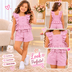 Conjunto Short e Batinha com Cinto Marrante