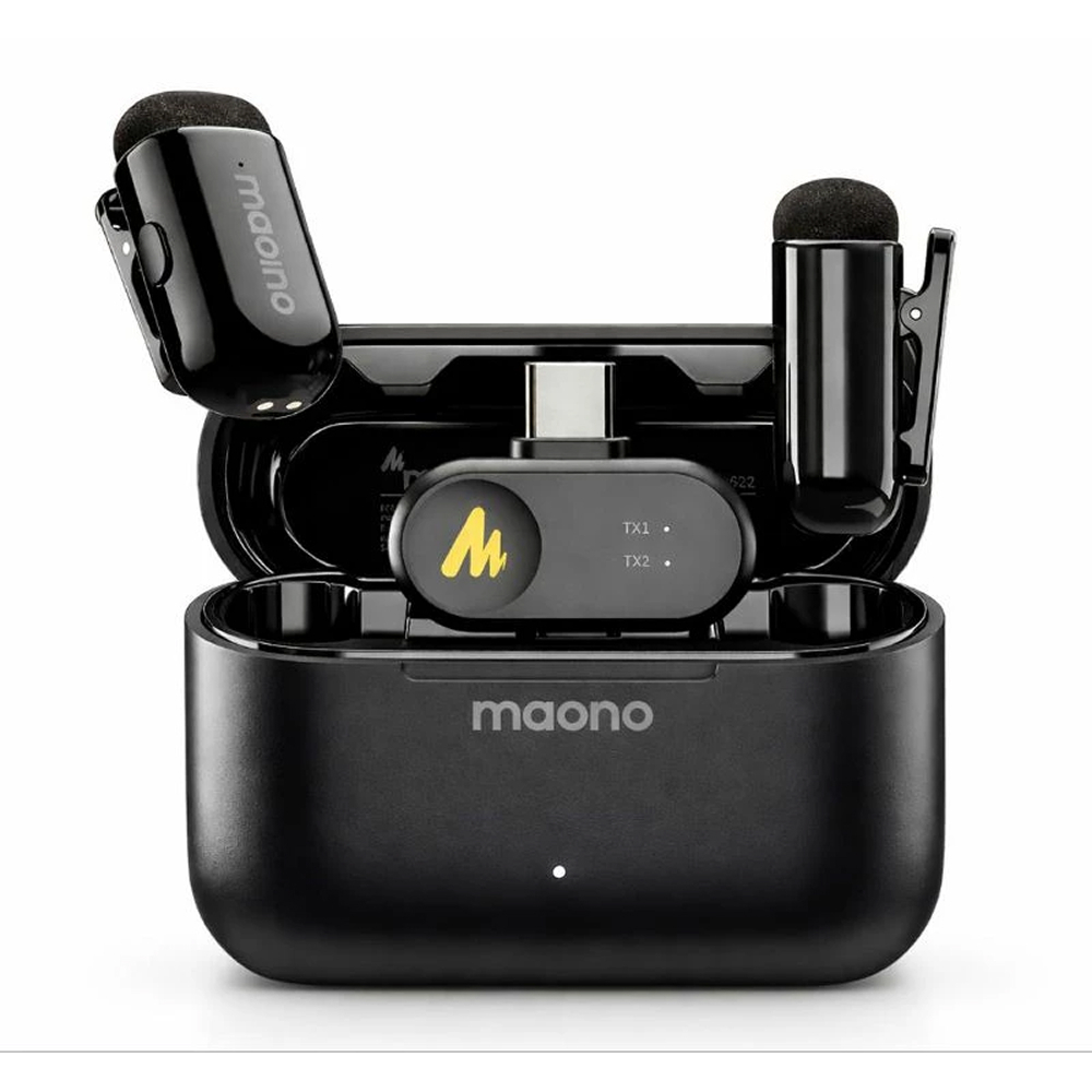 Microfone de Lapela Sem Fio Maono Wave T1 Mini USB-C WM622
