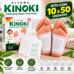 Adesivo Detox Para os Pés Kinoki Kit 10 20 30 40 50 Unidades Uso Noturno Foot Patch Relaxante Natural Para Pés Cansados